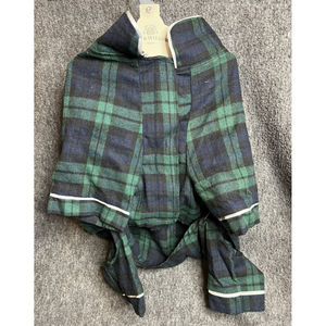 NWT Blue And Green Flannel Plaid Dog Pajamas Bee & Willow Home, Size Large